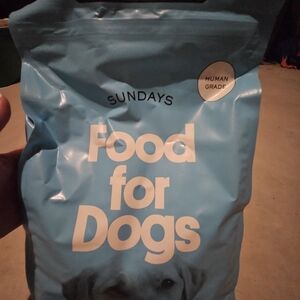 Sundays Light Blue Dog Food Package